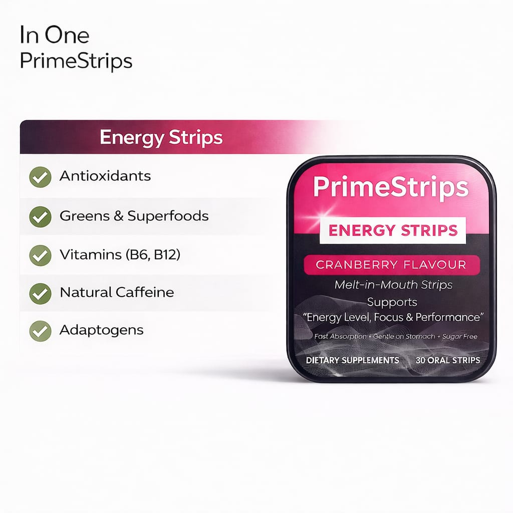 PrimeStrips™ Energy – Instant Focus & Power Oral Strips