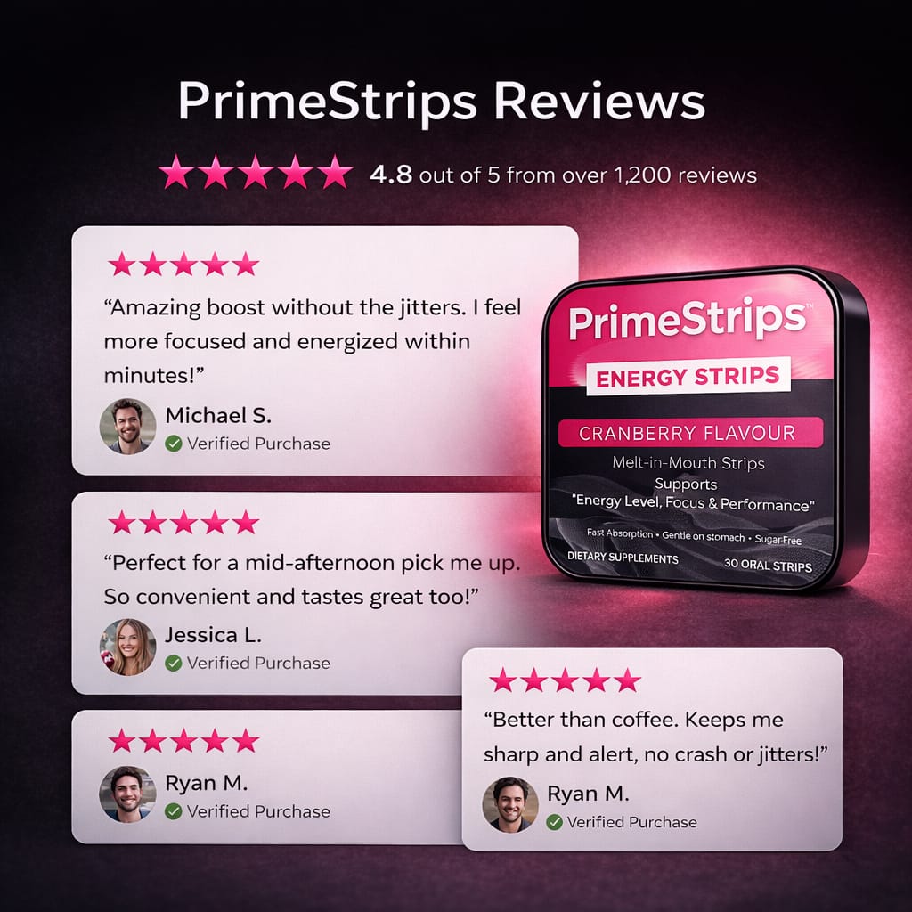 PrimeStrips™ Energy – Instant Focus & Power Oral Strips